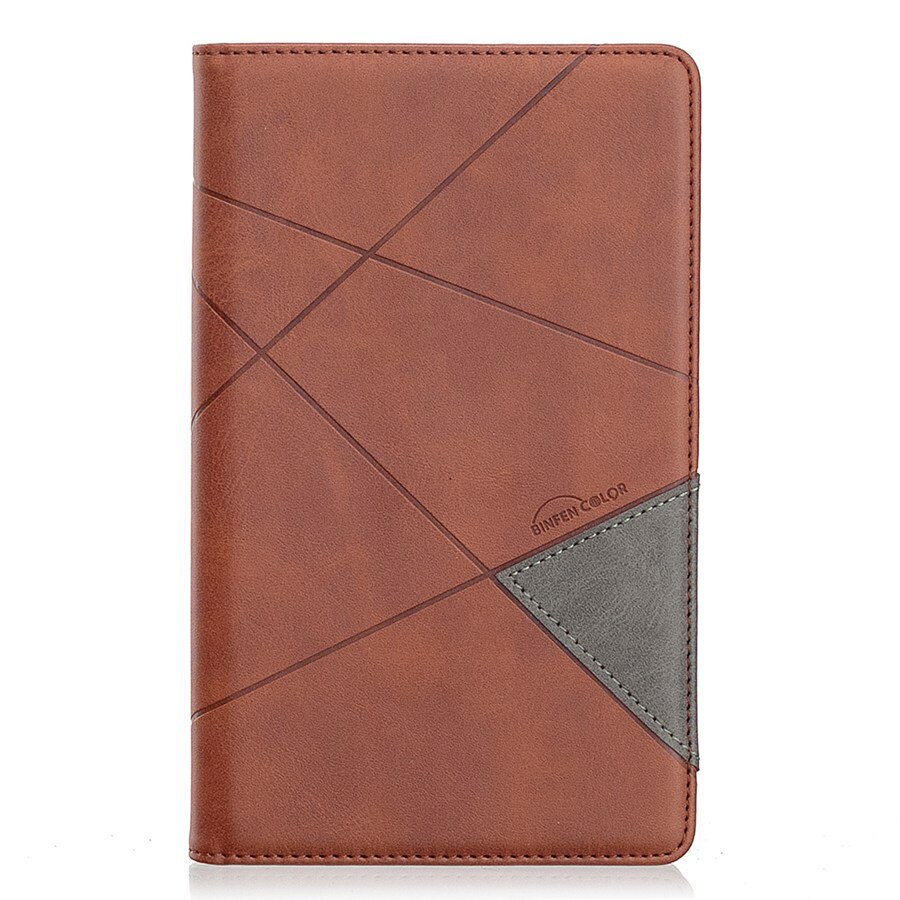 Hoesje voor samsung galaxy tab 10.1 voor samsung galaxy tab  a6 10.1 sm-t580 slim pu+ filmpen: Bruin