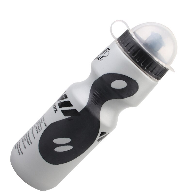 650ml bærbare sykkelflasker camping sykkelflaske sykkel plastflaske utendørs sykkel vannkoker ridekopp tilbehør: Grå og svart