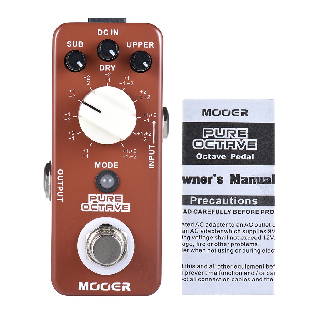 MOOER PURE OCTAVE Guitar Pedal Mini Octave Guitar Effect Pedal 11 Octave Modes True Bypass Full Metal Shell