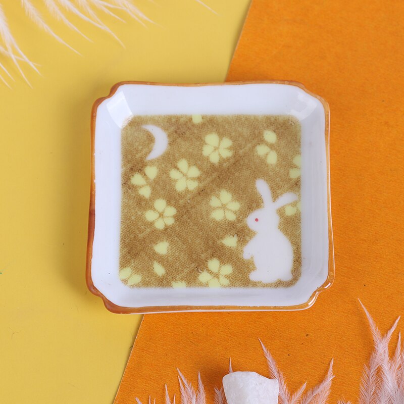 1Pc Casa Delle Bambole mini Ceramica Da Tavola Piatti Vassoi Bambola Piatti di Cibo Cucina Giocattolo 5 centimetri x 5cm: 2