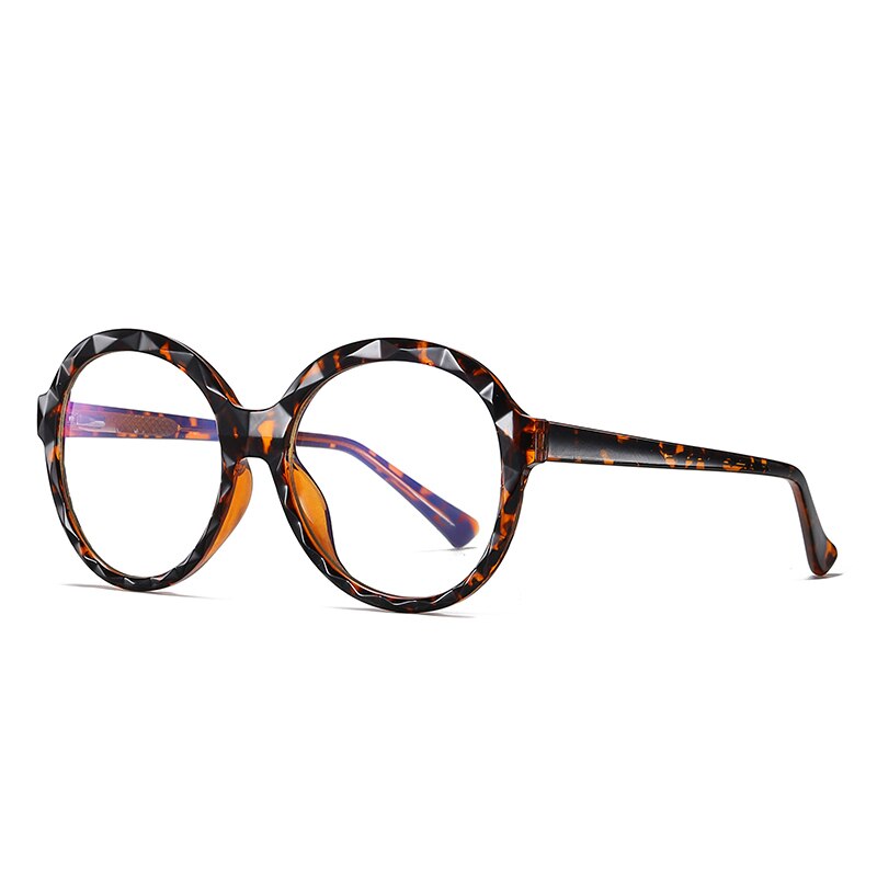 Pro acme  tr90 bågar runda blått ljus blockerande glasögon dam dator glasögon anti blått ljus glasögon lentes luz azul  pc1515: C2 leopard