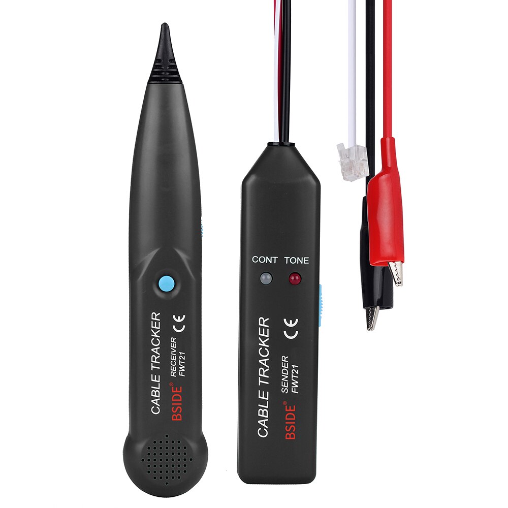Telefonlinjedetektor linjefinder netværkskabel tester  rj11 tester kontinuitetstest fwt 21 wire trackers kabel tonegenerator