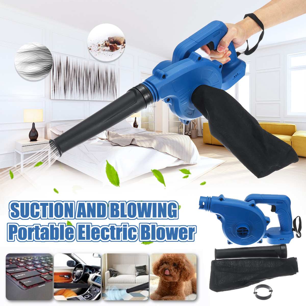 Cordless Electric Air Blower 18V Vacuum Cleaner for Makita 18V Battery Dust Collector Blowing Car Home Cleaning Dual Purpose
