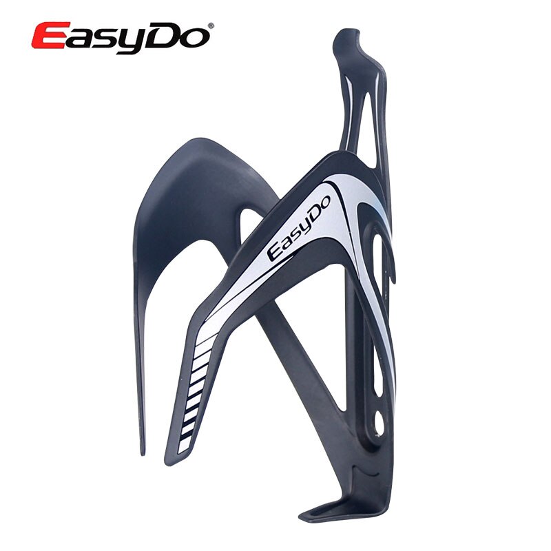 Easydo cykel flaskhållare aluminiumlegering mtb landsvägscykel cykling sport vattenflaskhållare hållare 38g gram lätt vikt: Svart vit