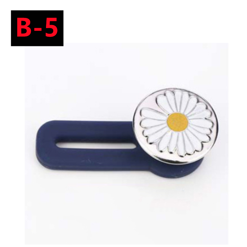Extensor de botón de Metal para pantalones vaqueros, costura gratis, extensores de cintura retráctiles ajustables, expansor de cintura con botón, 10/5/1 ud.: 6 # / Pistola de metal