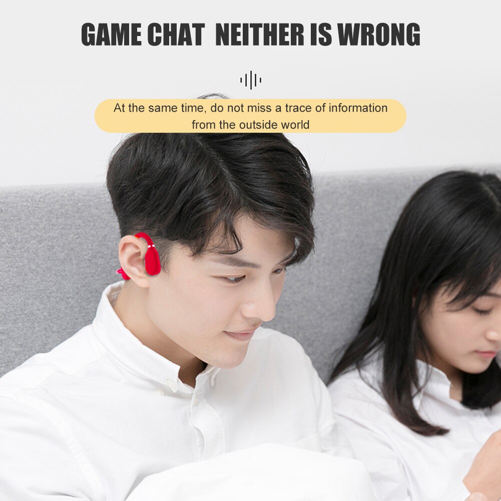 Bluetooth Bone Conduction Headphone Stereo Handsfree Music Wireless Headset with Microphone for Cycling Outdoor Sport