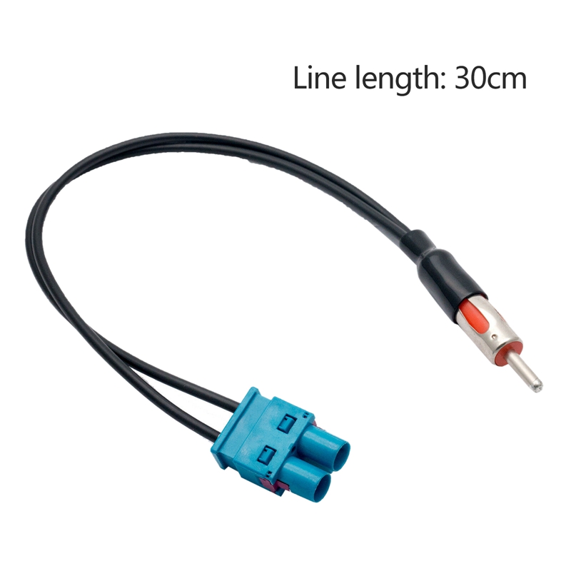3c-2 fakra  to 1 din am fm radio antenne adapter kabel passer til ford bmw 12v 30cm