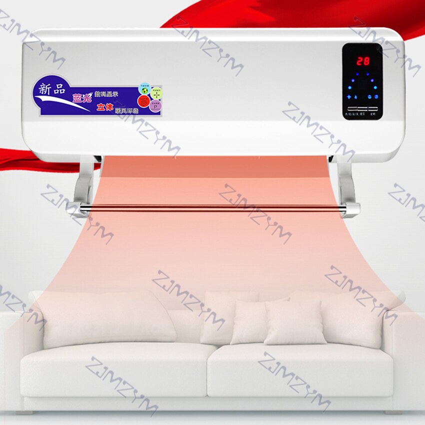 2000W Electric Heater Fan Wall Mounted Air Conditioner Household Telecontrol PTC ceramic heating Wall Hanging Warmer Device 220V