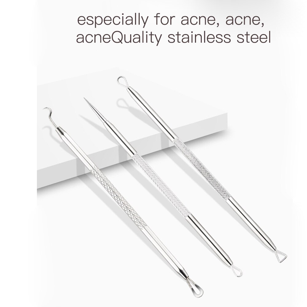 5 stuks roestvrijstalen mee-eter naalden acne clip antibacteriële acne naald mee-eter comedonen acne puistjes verwijderaar