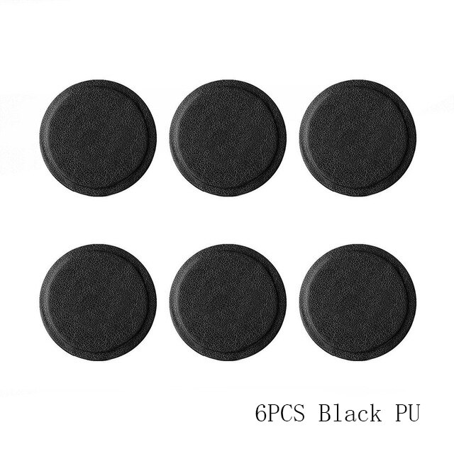 Fimilef 1pc-8pc/lot Metal Plate Disk For Magnet Car Phone Holder iron Sheet Sticker For Magnetic Mobile Phone Holder Car Stand: 6Black-PU