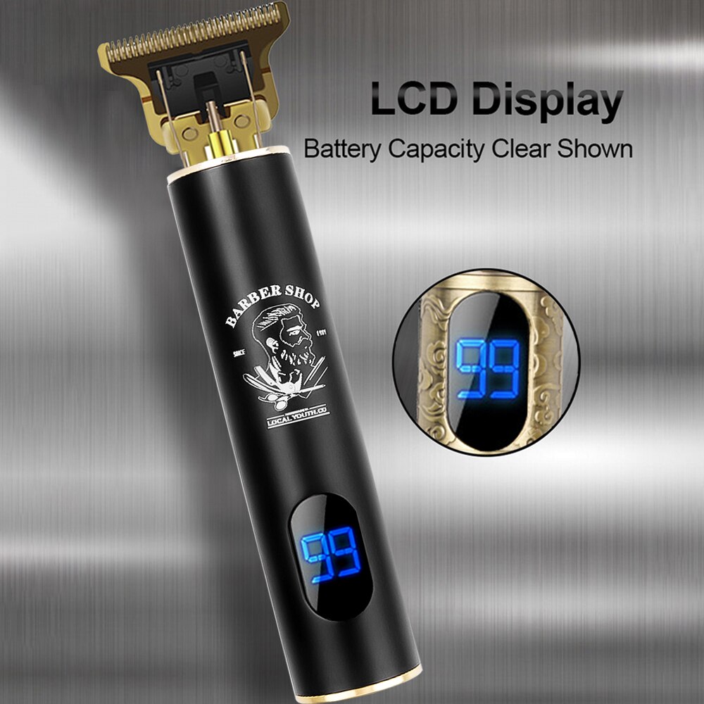Usb Professionele Tondeuse Elektrische Tondeuse Mannen Cordless 0Mm Baard Scheermes Trimmers Kapper Haar Knippen Remover: as show