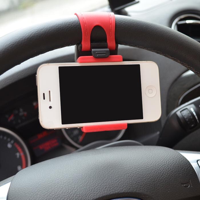 Auto stuurwiel Universal Mount Houder Staan voor Mobiele Telefoon GPS Soporte para el telefono del coche auto accessoires