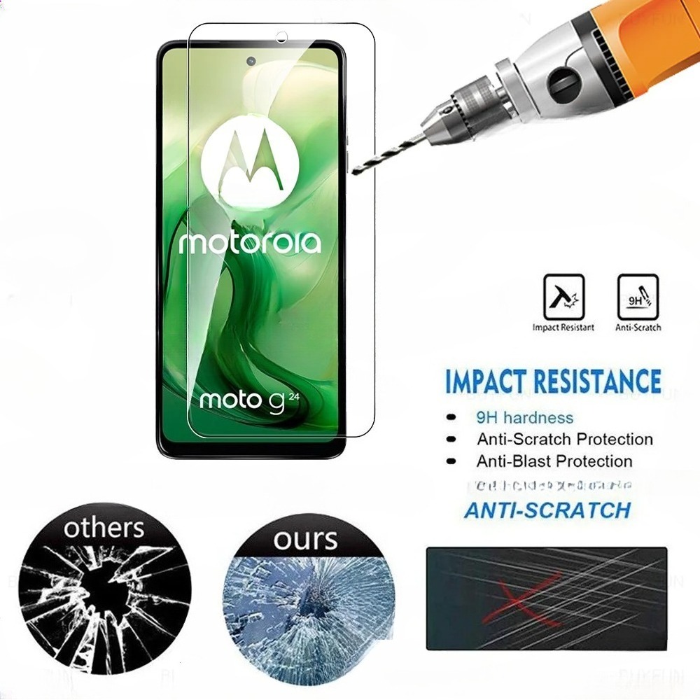 5 uds vidrio templado para Motorola Moto G15 G55 G45 G35 E15 Protector de pantalla de potencia para Moto G05 G04s G14 G34 G54 G64 G85 5G G75