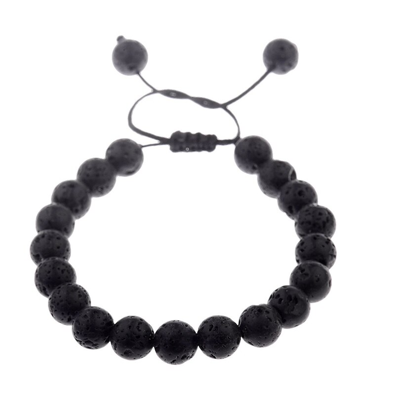 OIQUEI Metalen Helm Uil leeuwenkop Kralen Armband Mannen Kleurrijke Stenen Kralen Verstelbare Armbanden Mala Yoga Armband Voor Vrouwen: ABK018-5