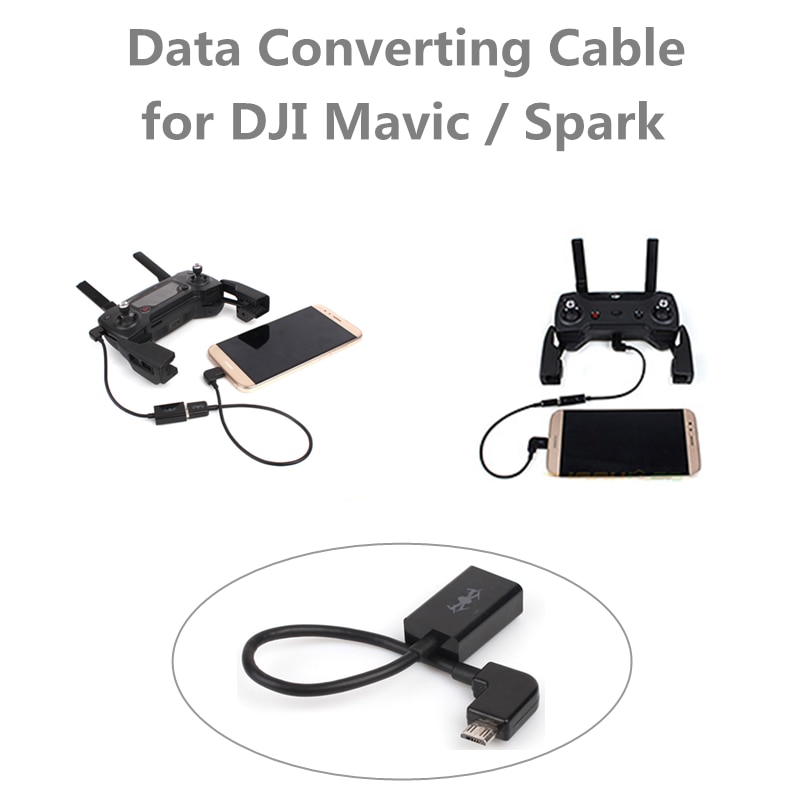 Omzetten Connector Kabel Voor DJI Spark Mavic AIR/Pro Afstandsbediening Zender Data USB Lijn Draad voor Smartphone Tablets