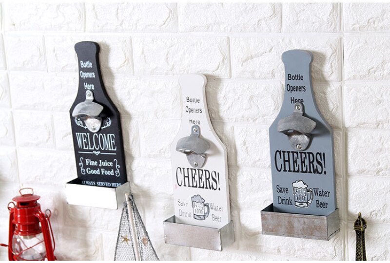 Køkkenredskaber kreativitet dåseåbner vintage vægflaskeåbner vægmonteret bar ølglas flaskehætte åbner boligindretning