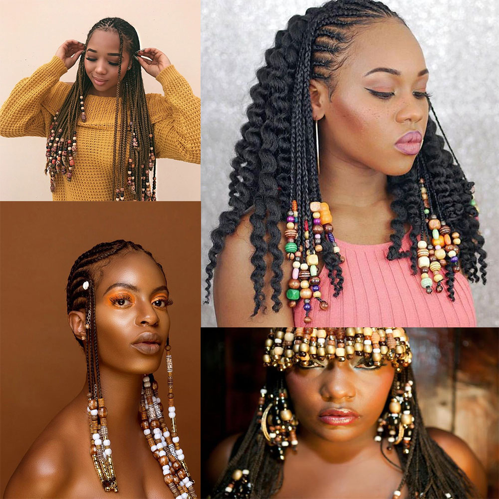 100Pcs 12-17Mm Dreadlock Kraal Houten Haar Kralen Voor Vlechten Haar Grote Gat Dreadlock Kraal/Ring voor Vlechten Haarverlenging