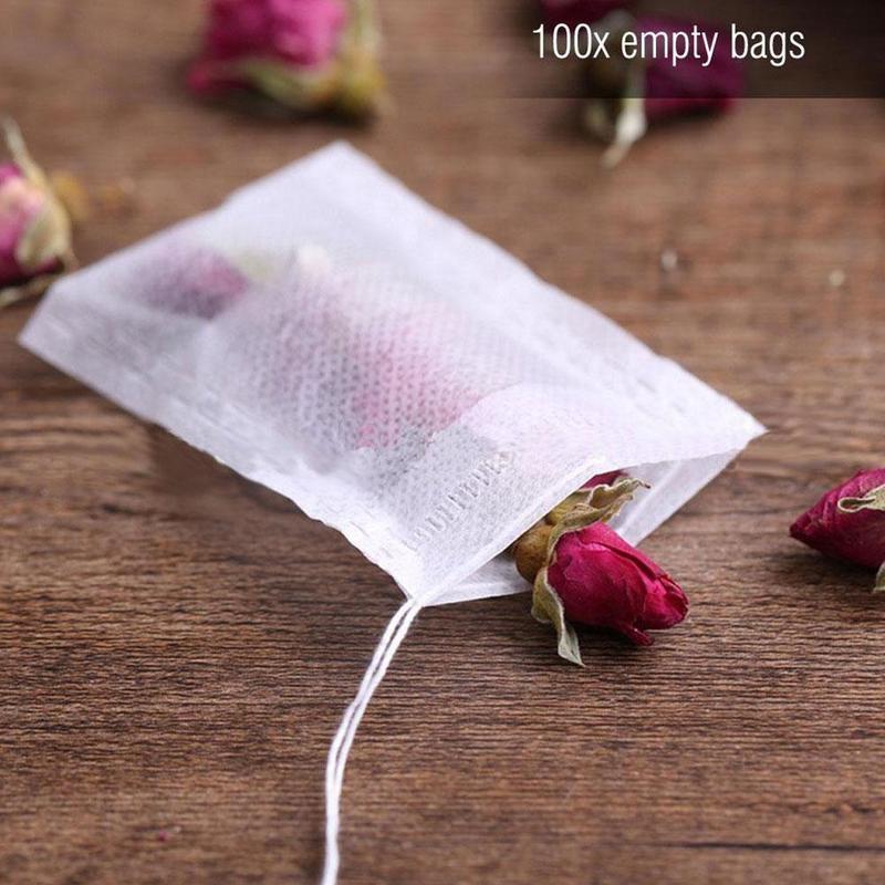 100Pcs/set 5.5x7CM disposable non-woven tea bags filter tea Draw teabag bags