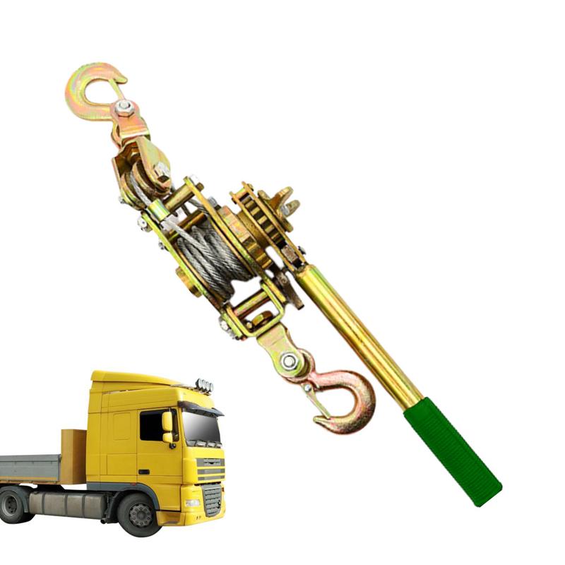 Cable Ratchet Tensioner Rope Tensioner Heavy Duty Ratcheting Lifting Pulley System Wire Ratchet Tensioner with Reinforced Gears