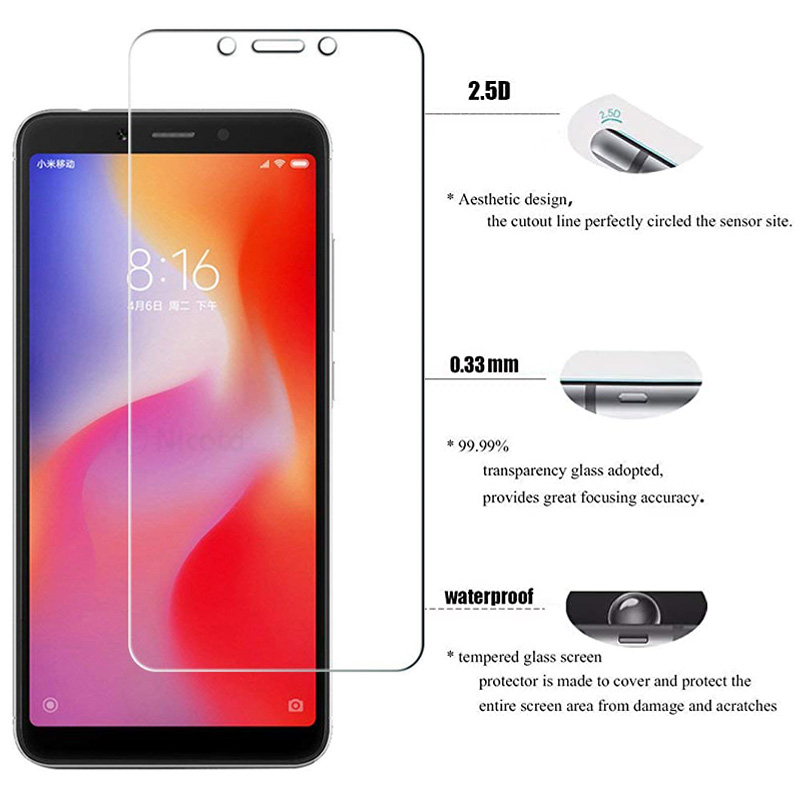 1pc/2pcs/3pcs Tempered Glass For Xiaomi Redmi 6a Screen Protector Film Protective Glass For Xiaomi Redmi 6 Pro Redmi 6 Redmi 6a