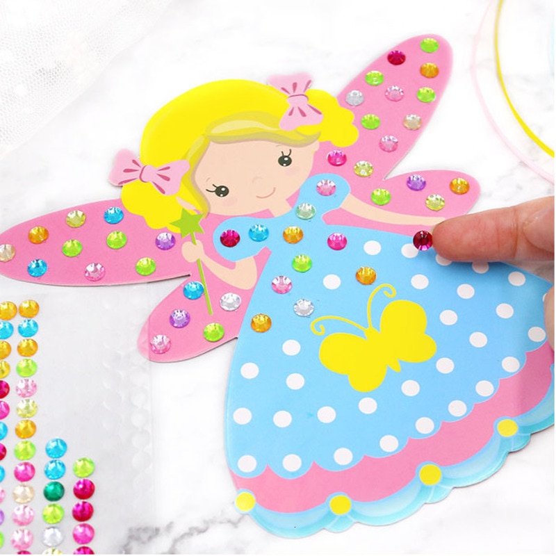 Children DIY Fairy Stick Handmade Princess Magic Stick Toy Handmade Materials Package Sticker Girl DIY Craft Toys