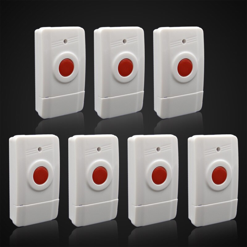 7 stykker trådløs panik -knap. panikknap, en nøgle alarm, kan installeres på væggen. arbejde  at 433 mhz, til gsm alarmsystem