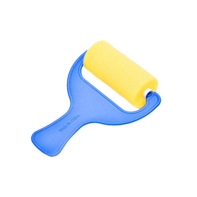 Juego de 12 Uds de esponja para niños, cepillo de esponja, herramientas de espuma para pintar con mango, herramientas para pintar Grafiti de manualidades niños pequeños