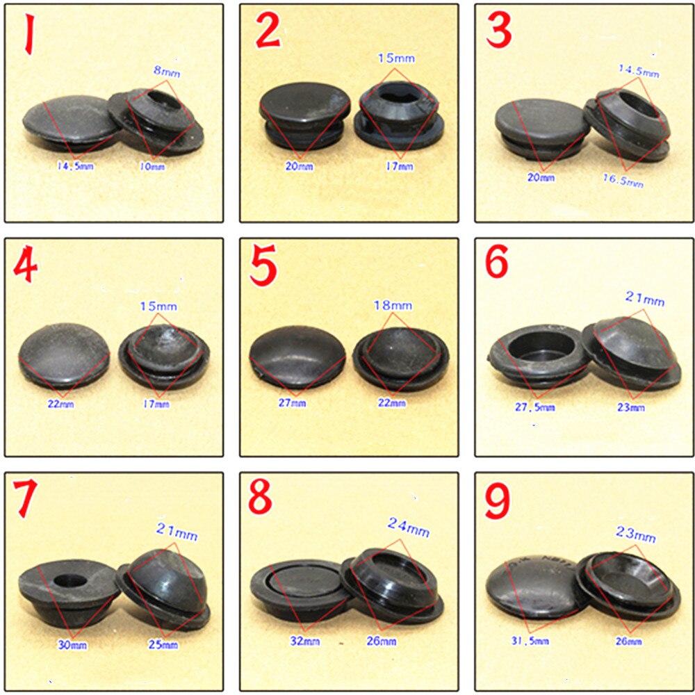 2PCS Car door chassis rubber seal waterproof dust plug fastener for truck engineering bus auto