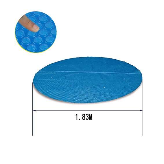Swimming Pool Cover Dust Rainproof Pool Cover Blue Round Tarpaulin Durable For Adult Children Blue Garden Play Pool Cover: 2