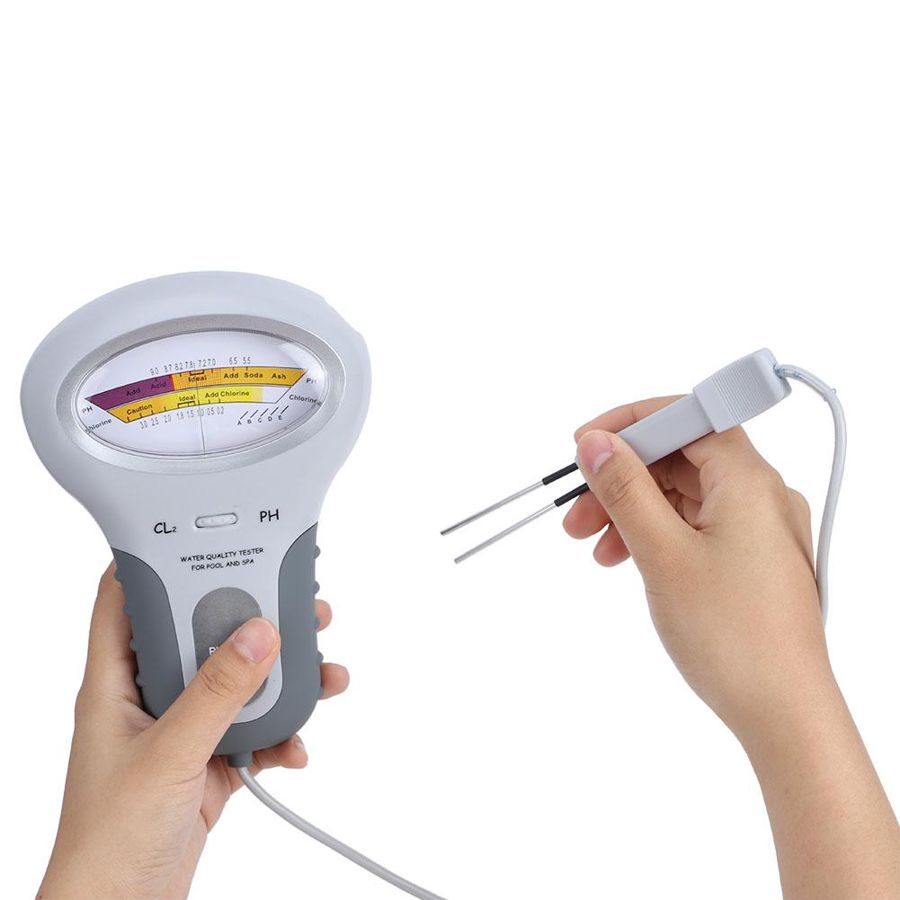 Water Monitor Portable Swimming Pool Water Tester Detector PH Chlorine Water Testing Monitor Meter PH Measuring Tool