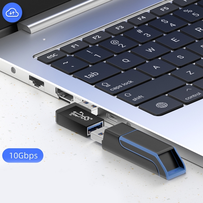 Adaptador de extensión de ángulo recto USB 3,0 macho a hembra de 90 grados, conector USB hacia arriba y hacia abajo, 10gbps para ordenador portátil y PC