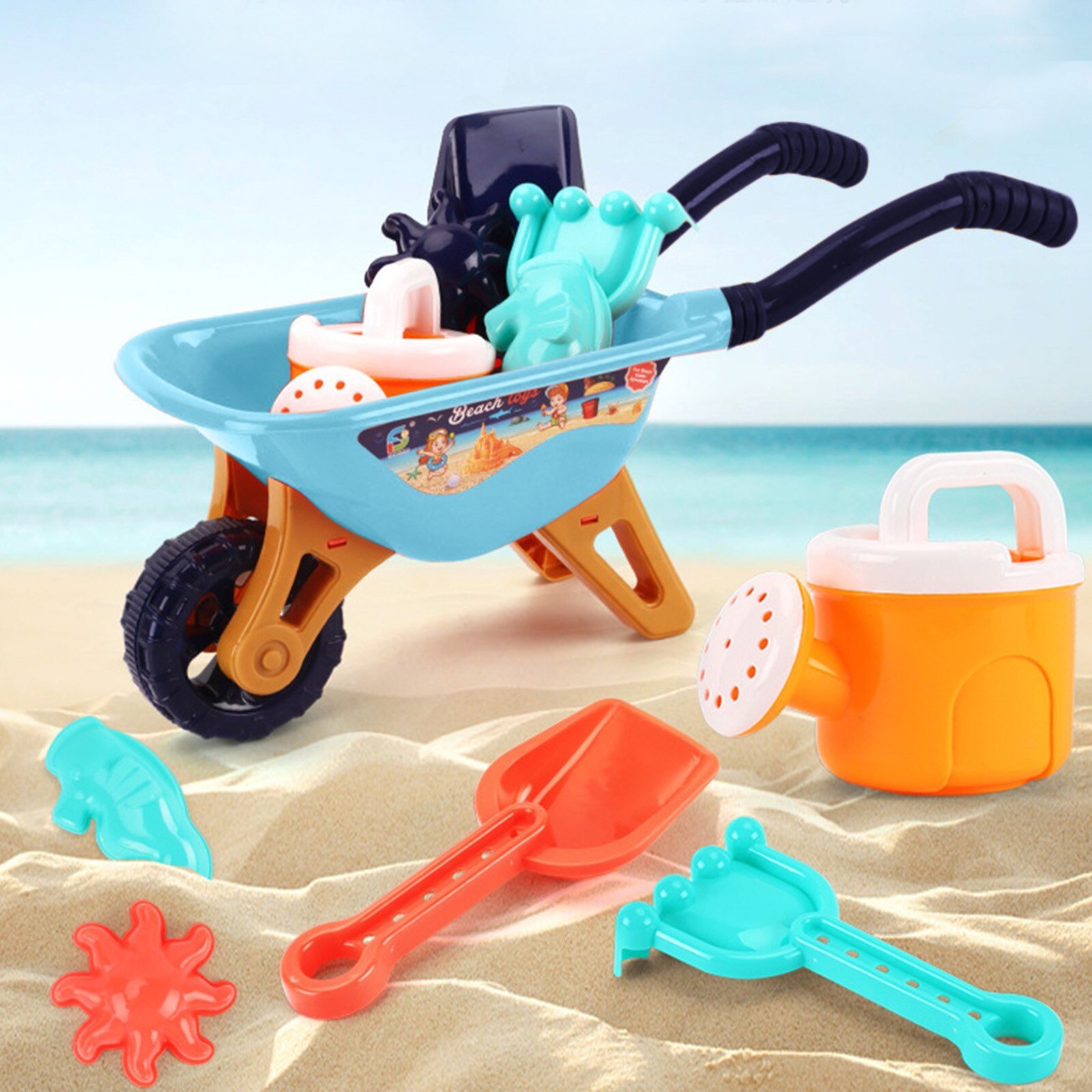 6 stücke Strand Spielzeug Sand Baby Spielzeug Sand Spielen Sandkasten Spielzeug Sommer Ich bin Freien freundlicher Spielzeug Für Jungen Und Mädchen Graben Sand Spielzeug Juguetes Playa
