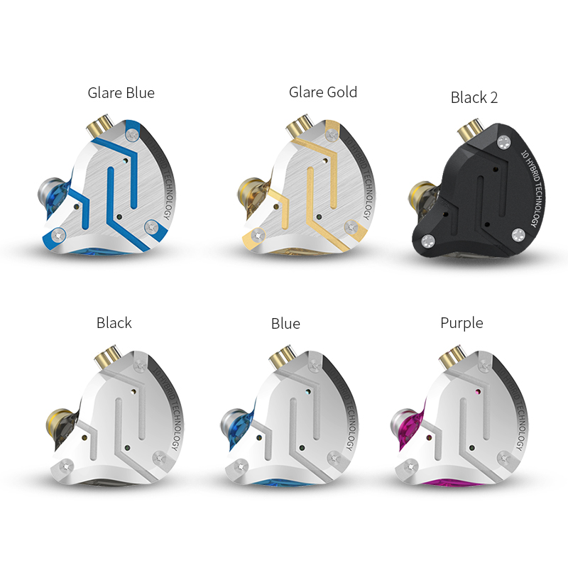 KZ ZS10 PRO 1DD+4BA HIFI Metal Headset Hybrid In Ear Earphone Sport Noise Cancelling Headset AS10 ZSN PRO CA16 ZSX C12 V90 VX T4