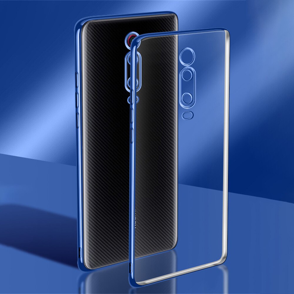 Clear Mode Plating Case Voor Xiaomi Mi 9T Pro Soft Tpu Luxe Telefoon Back Cover Xiaomi9T Mi9T 9Tpro originele Beschermende Fundas: Xiaomi 9T / Blauw