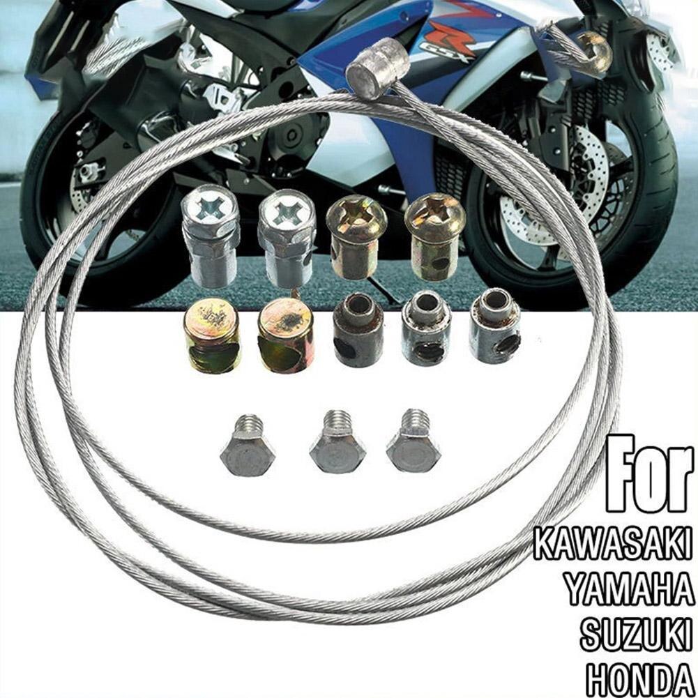 Boquilla sin soldadura con manga y juego de tuercas, Cable de acelerador de emergencia para motocicleta, accesorios de juego de tuercas de manga de pezón sin soldadura, 8 piezas