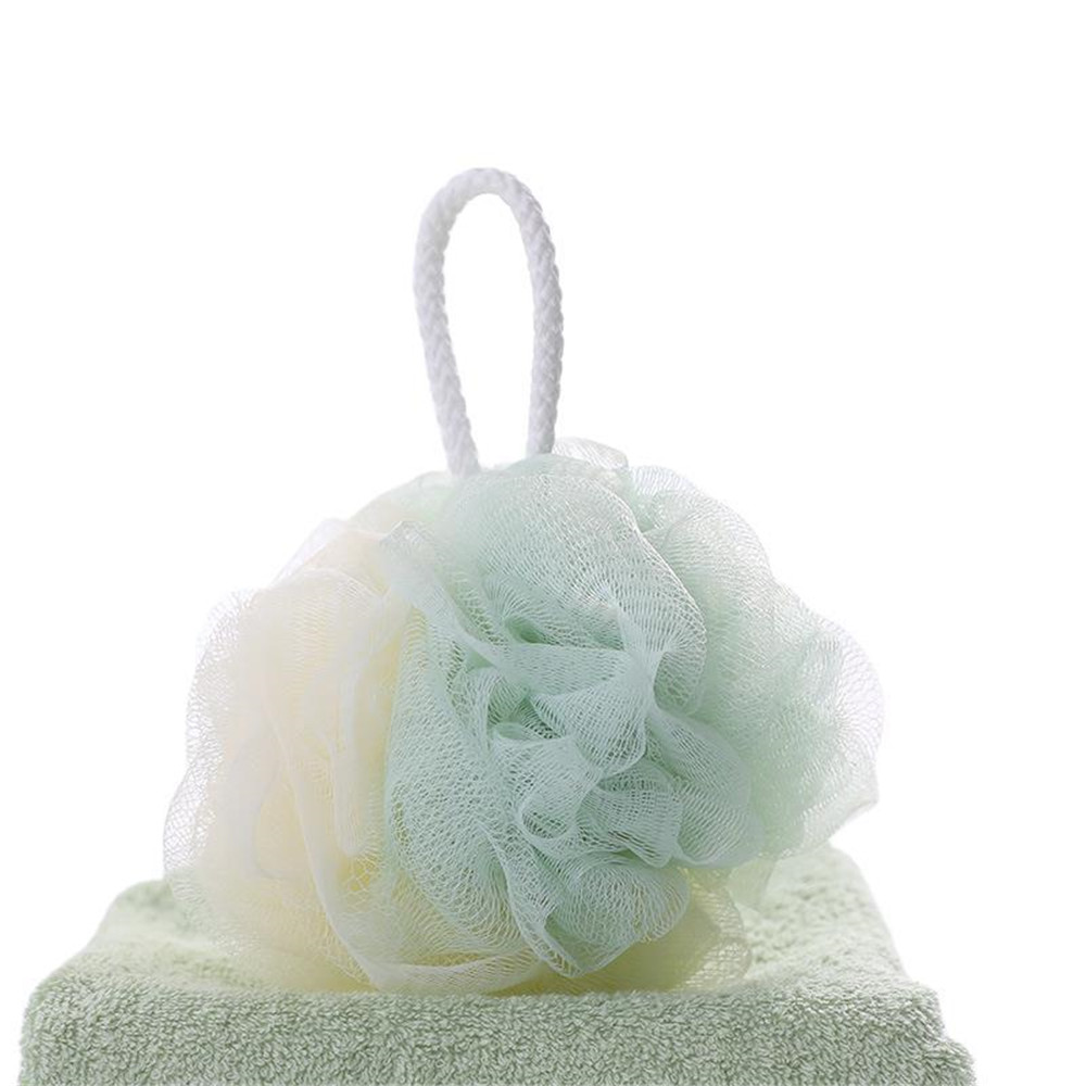 1 stk brusekugler bærbare massage rengøringsartikler badehåndklæde skrubber krop eksfolierende værktøjer bad kugle tilbehør til badeværelset: Grøn a