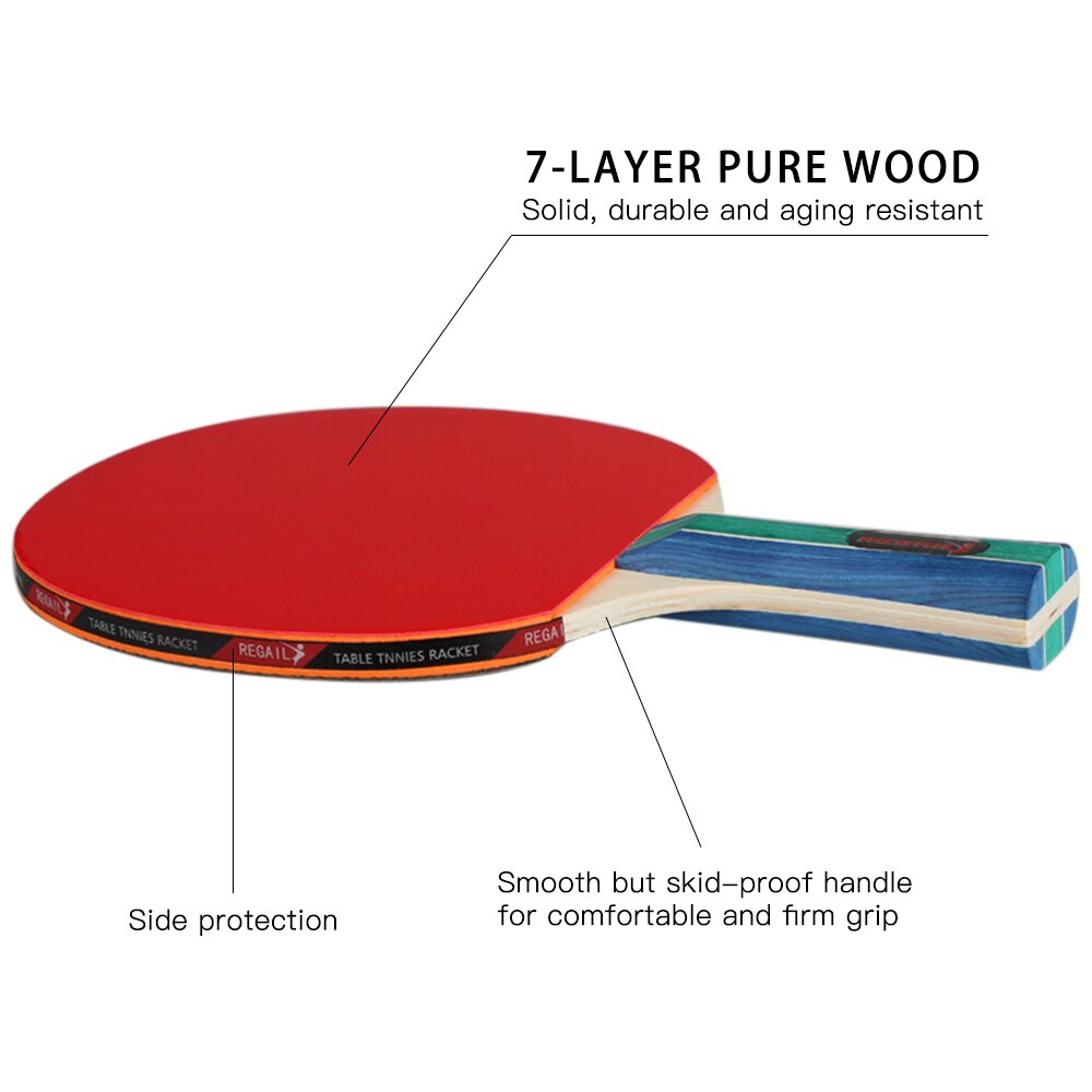 Tafeltennisbal en batset pingpongbatjes tafeltennisbatjes met 8 stuks driesterrenballen pingpongbatjes