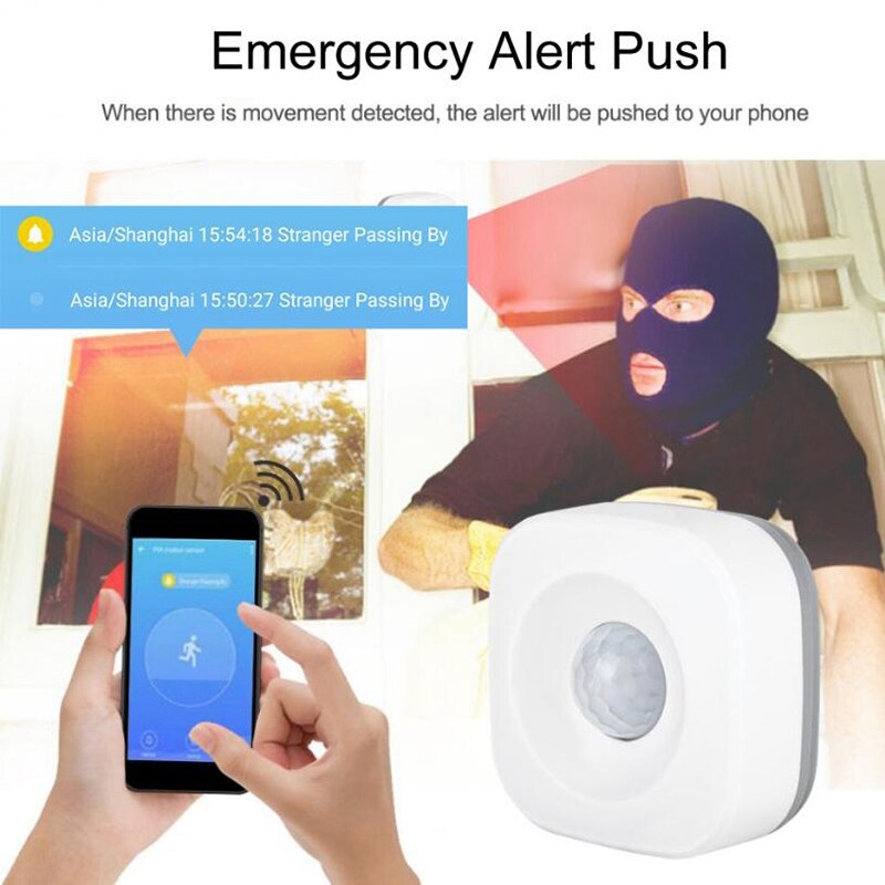 Voor Tuya Wifi Pir Motion Sensor Draadloze Infrarood Detector Security Inbraakalarm Sensor Smart Leven App Controle