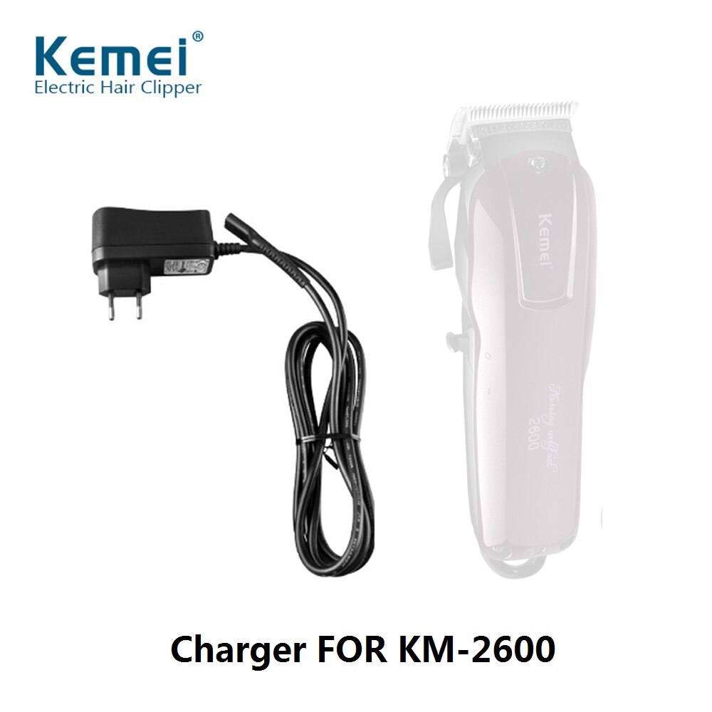 Kemei-cargador de repuesto para Cable de KM-2600, maquinilla de afeitar eléctrica, cortadora de pelo, potente máquina de afeitar, herramienta de corte de pelo