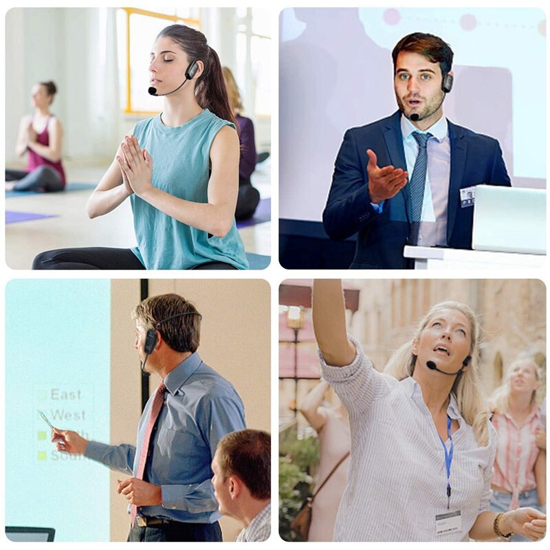Trådløst mikrofon headset trådløst headset mikrofon system til stemmeforstærker scene højttalere lærer tour guides