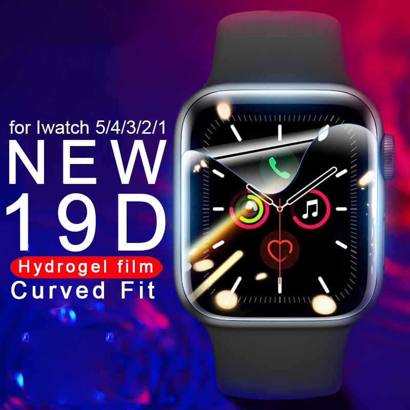 Protector de pantalla completo de hidrogel para Apple Watch Series SE 6 5 4 2, película protectora para 38mm, 42mm, 40mm, 44mm, sin vidrio templado