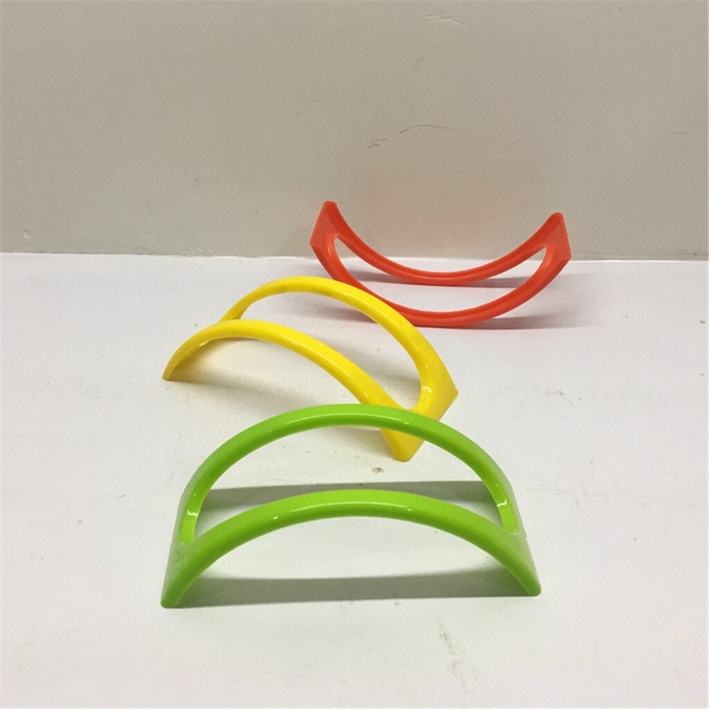 12 Stuks Kleurrijke Plastic Pie Gereedschap Shell Houder Taco Stand Plaat Protector Voedsel Houder Keuken Producten Pannenkoek Rack Stand Houdt