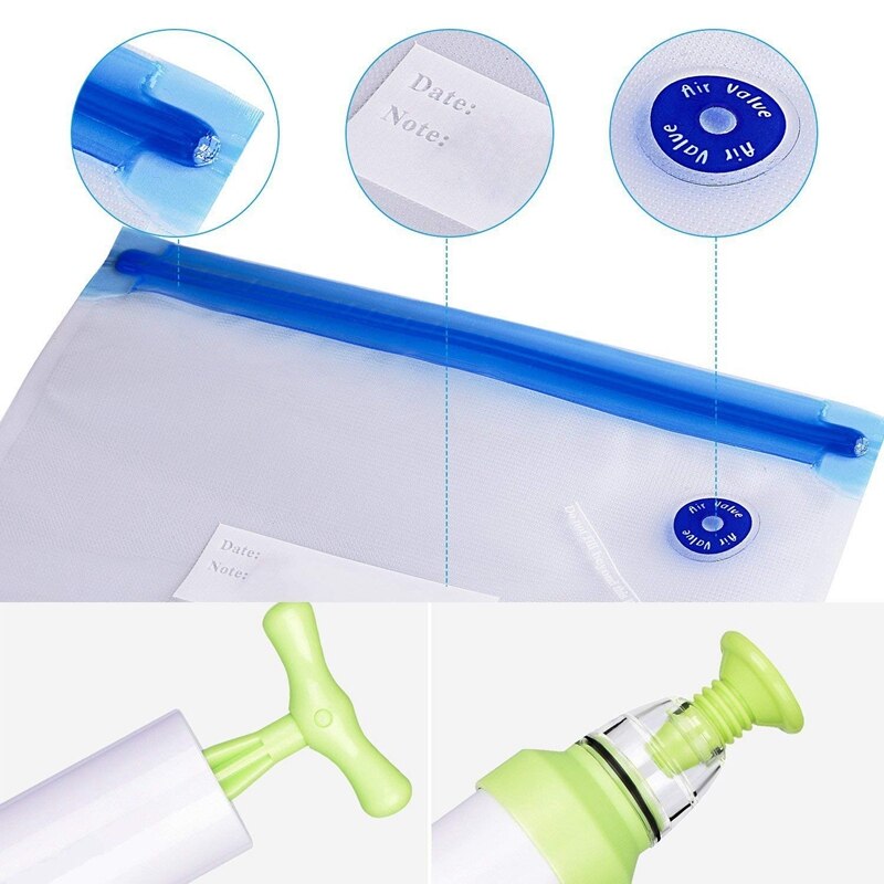 Sous-Vide Bags Essentials Kit for Anova Cooker, Reusable Food Storage Freezer and Water Cooking Bags, 10 Vacuum Sealed Bags with