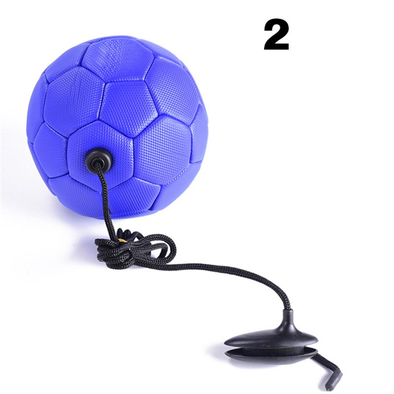 Kids Football Training Ball For Boys Grils Foot Ball Outdoor Equipment Training Practice Belt Pupils With Rope Soccer Ball: blue 2