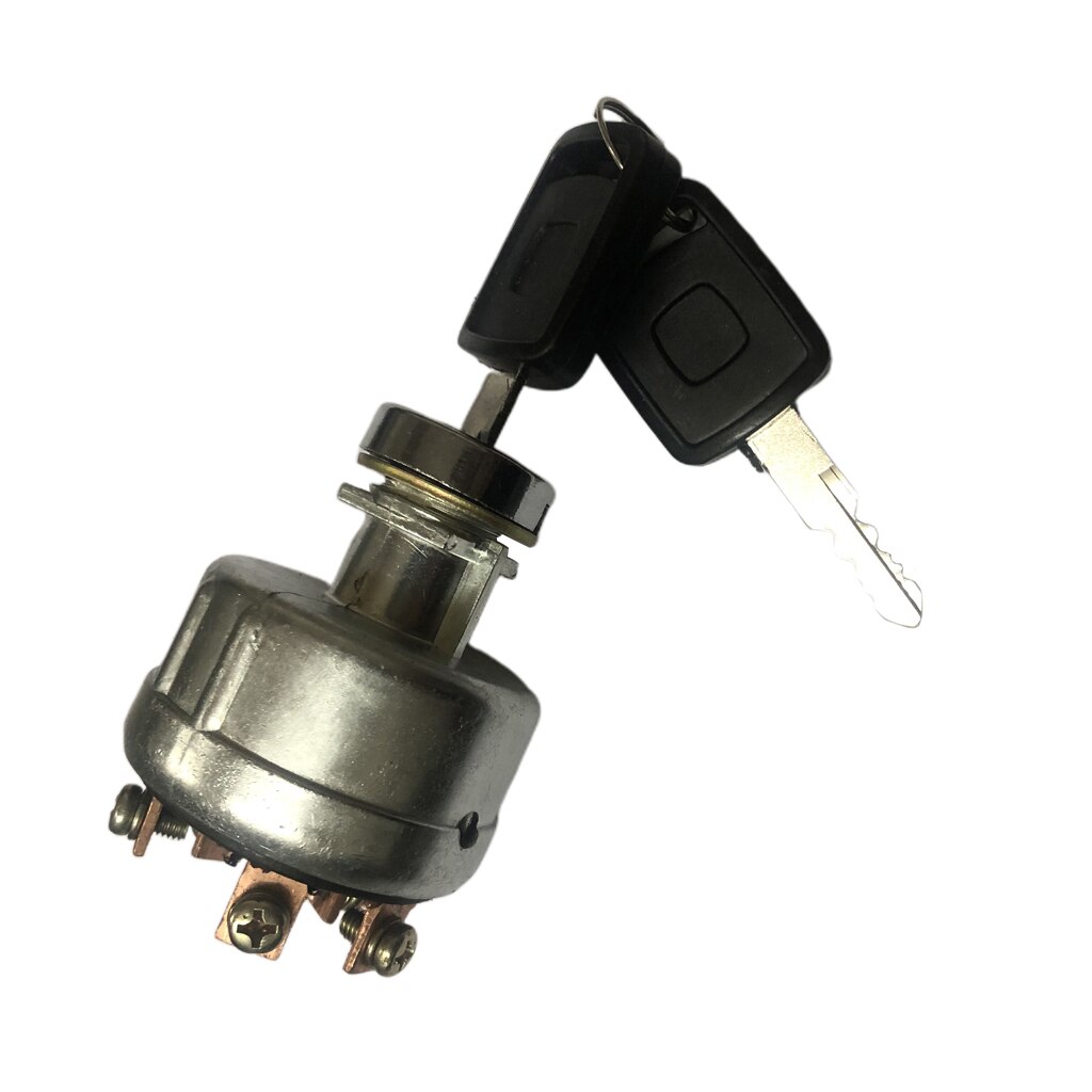 Universeel 6- polig contactslot cilinder met 2 sleutels voor heftruck auto bus