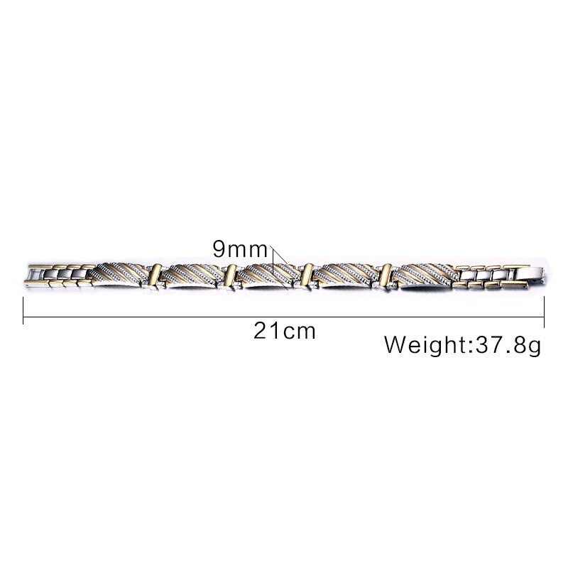 ZORCVENS Stainless Steel Bracelet Bangle Health Care Magnets Men's Jewelry