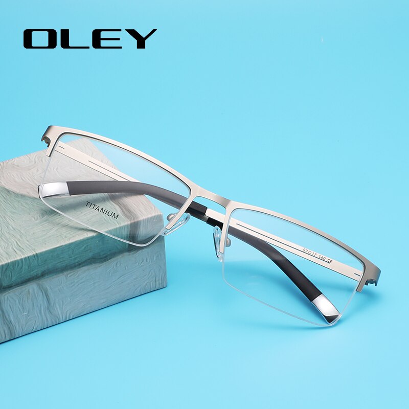 OLEY Classic Business Optical Glasses prescription glasses Titanium alloy frame Myopia Hyperopia Presbyopia glasses Y7714