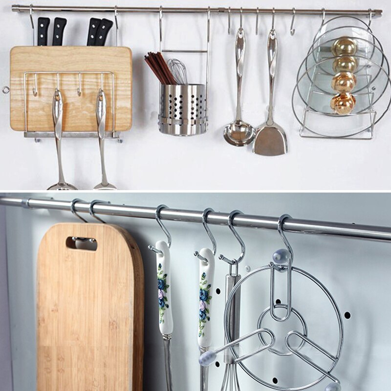 5Pcs Metal S-Vormige Haken Keuken Opslag Houders Sluiting Diversen Organizer Gietijzeren Opknoping S Kleding Tas Hanger