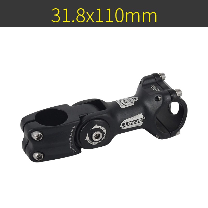 LUNJE Adjustable Bicycle Stem Riser XC BIN MTB Mountain Road Bicycle Adjustable 60 Risers 90/110 / 130mm 25.4 / 31.8mm: 31.8x110mm