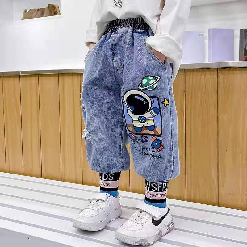 Baby Jongens Jeans 2022 Cartoon Lente Stijl Modieuze Kids Derss Kinderen Jeans 2-4-6 Jaar Oud denim Broek